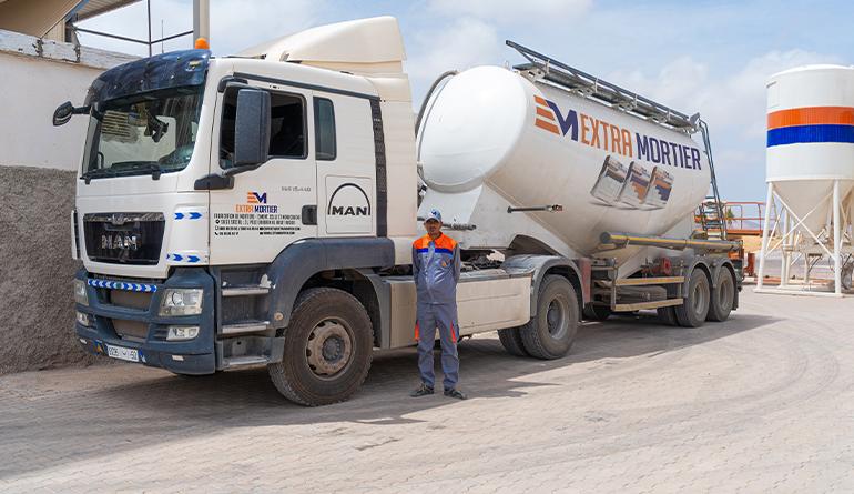 transport extra mortier en vrac